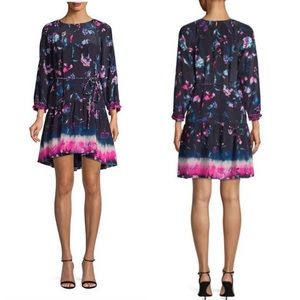 NWT Tanya Taylor Navy Pink Floral Amelia Dress S